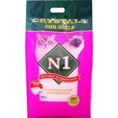 Наполнитель N1 Crystals For Girls впитывающий силикагель для кошек 5л (92206)