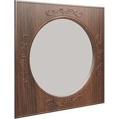 Зеркало навесное Олимп Каролина квадратное дуб кальяри / ПВХ дуб шеппи / зеркало / осн.