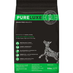 Сухой корм PureLuxe для активных собак с индейкой и лососем 10,89 кг