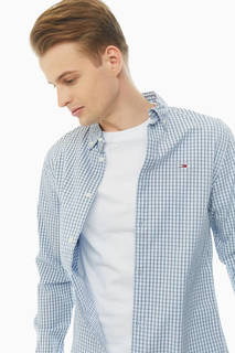 Рубашка DM0DM07491 0BC light blue/check Tommy Jeans