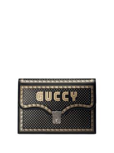 Gucci клатч с логотипом Guccy