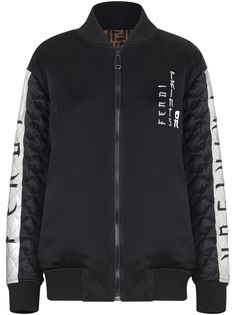 Fendi двусторонняя куртка-бомбер с логотипом