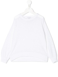 Brunello Cucinelli Kids свитер с пайетками