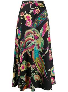 RedValentino юбка А-силуэта с цветочным принтом