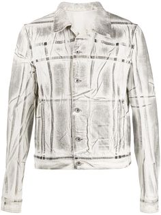 Rick Owens DRKSHDW джинсовая куртка с принтом