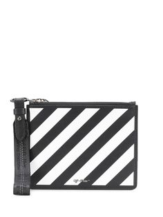 Off-White клатч в диагональную полоску