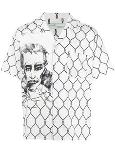 Off-White рубашка Broken Fence с короткими рукавами