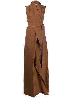 Brunello Cucinelli платье макси с запахом