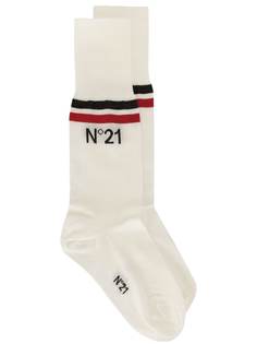 Nº21 носки до середины голени с логотипом