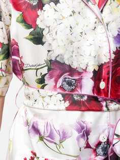 Dolce & Gabbana блузка в пижамном стиле с поясом