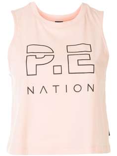 P.E Nation укороченный топ без рукавов с логотипом