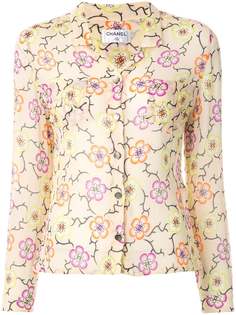 Chanel Pre-Owned рубашка с цветочным принтом