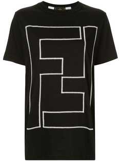 Fendi Pre-Owned футболка с вышитым логотипом FF