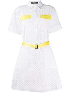Karl Lagerfeld платье-рубашка с английской вышивкой