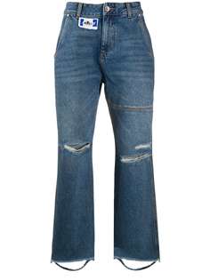 Ader Error джинсы прямого кроя с эффектом потертости