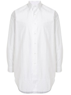 Kent & Curwen удлиненная рубашка с заостренным воротником