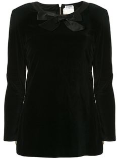 Chanel Pre-Owned бархатная блузка с длинными рукавами