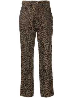Fendi Pre-Owned брюки прямого кроя с леопардовым принтом