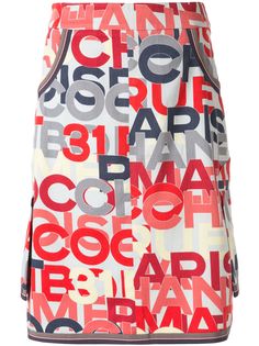 Chanel Pre-Owned юбка миди с логотипом