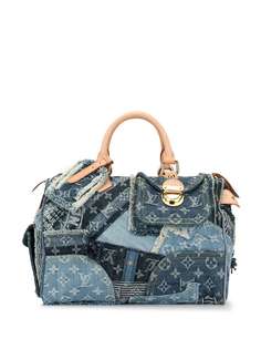 Louis Vuitton джинсовая сумка-тоут Speedy 30 в технике пэчворк