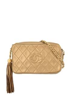 Chanel Pre-Owned стеганая сумка на плечо с бахромой на цепочке