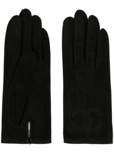 Chanel Pre-Owned перчатки с логотипом CC