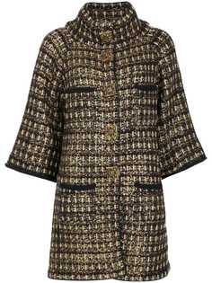 Chanel Pre-Owned куртка в клетку с застежкой на пуговицах спереди