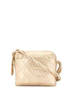 Chanel Pre-Owned стеганая сумка через плечо с логотипом CC