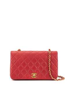 Chanel Pre-Owned стеганая сумка на плечо с ремнем-цепочкой