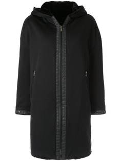 Fendi Pre-Owned пальто на молнии с капюшоном