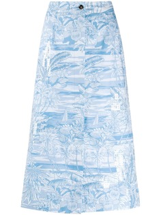 Brognano юбка А-силуэта с принтом