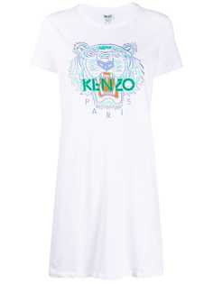 Kenzo платье-футболка с вышивкой