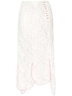 yuhan wang кружевная юбка миди