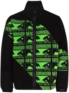 Neighborhood куртка-бомбер на молнии с принтом