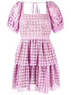 Self-Portrait платье мини с кружевом