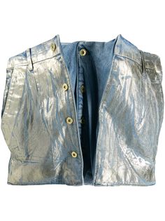 Y/Project деконструированная джинсовая юбка с эффектом металлик