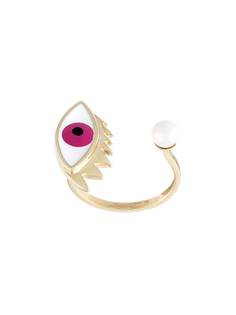 Delfina Delettrez кольцо Eye Piercing из желтого золота с жемчугом