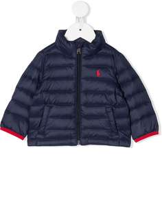 Ralph Lauren Kids пуховик с контрастной отделкой