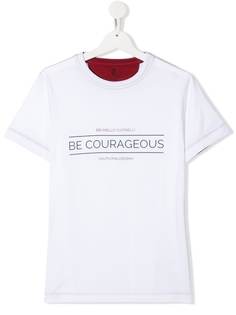 Brunello Cucinelli Kids футболка Be Courageous