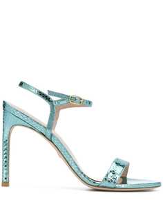 Stuart Weitzman босоножки с эффектом металлик