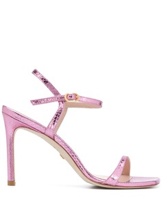 Stuart Weitzman босоножки с эффектом металлик