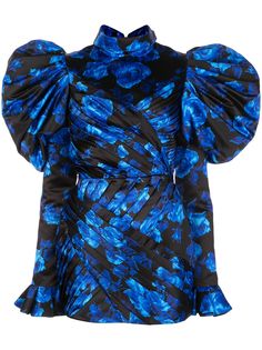 Richard Quinn структурированное платье с цветочным принтом