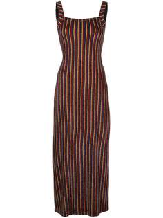 Rosetta Getty платье-комбинация макси в полоску
