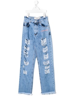 Natasha Zinko Kids джинсы с прорезями