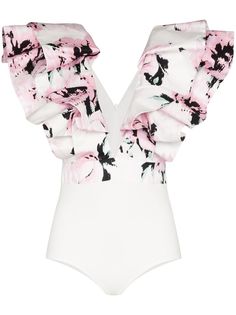 Alexandre Vauthier боди с цветочным принтом