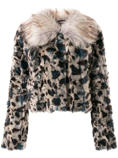 Unreal Fur шуба из искусственного меха с леопардовым узором