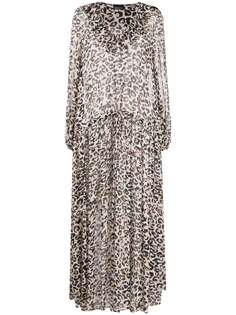 Ermanno Ermanno ярусное платье с леопардовым принтом