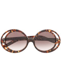Alberta Ferretti солнцезащитные очки в круглой оправе черепаховой расцветки