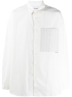 Sunnei рубашка оверсайз с клетчатым карманом