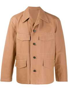 Lemaire куртка-рубашка с укороченными рукавами и карманами